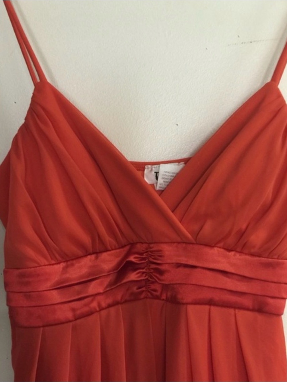Fairy Coquette Taboo Sweetheart Straps Fit & Flare Dress L Tie Back Orange - Picture 4 of 5